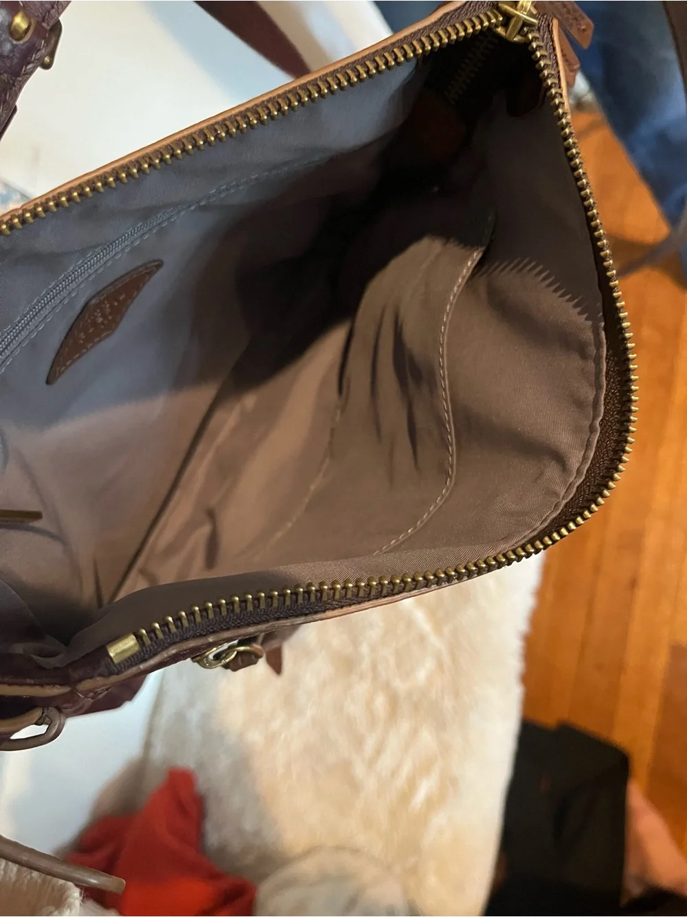 Fossil Burgundy Leather Crossbody Bag